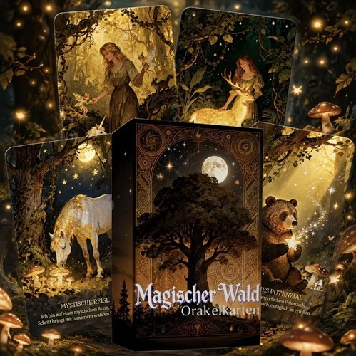 Magischer wald orakelkarten - wald, 55