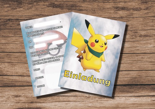 Einladungskarten pokemon - 8,