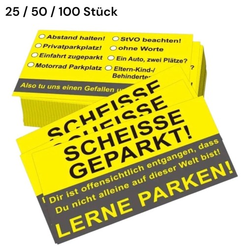 Scheiße geparkt karten - "scheiße,