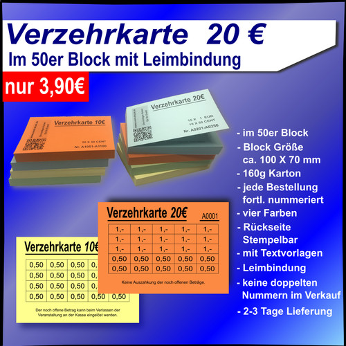 Verzehrkarten wertkarten - verzehrkarten,
