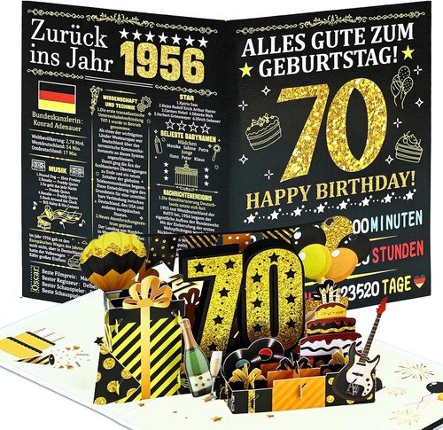 Geburtstagskarte 1956 - 70., geburtstagskarte,