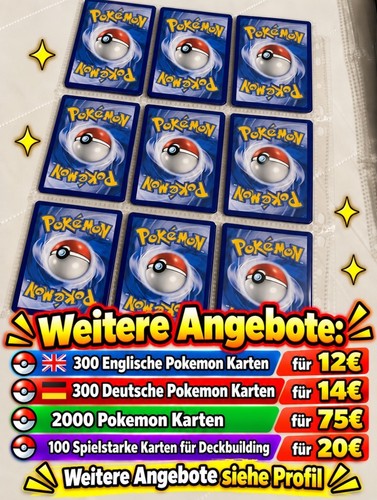 100 pokemon karten deutsch - pokemon,