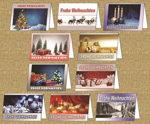 100 weihnachtskarten mit - 100,