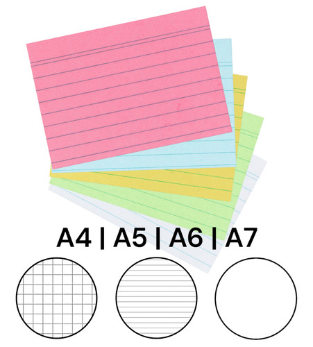 Karteikarten a6 a5 - a8,
