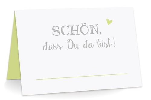 Tischkarten schön dass da - schön, du
