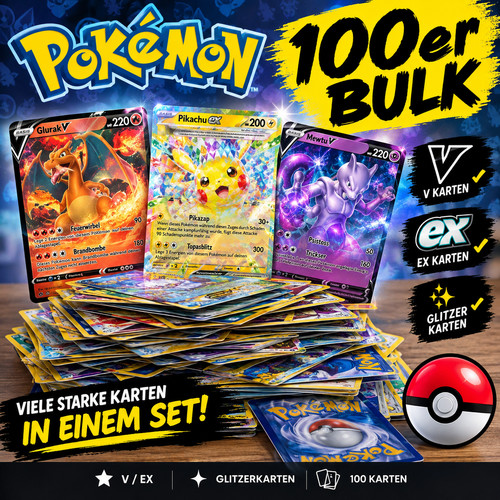 Pokemon karten sammlung 100 - pokemon,